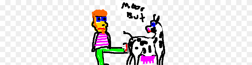 A Ginger Kicks Cow In The Butt, Face, Head, Person, Art Free Transparent Png