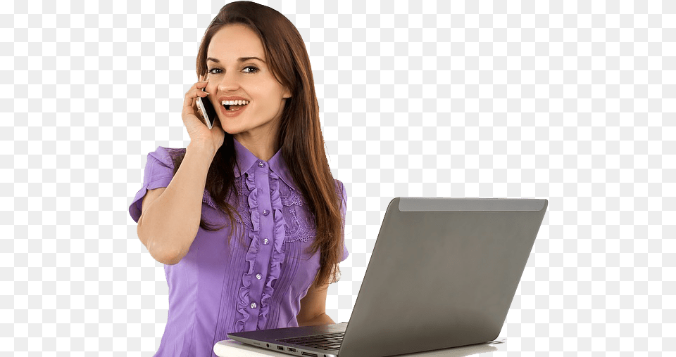 A Girl And Her Laptop Live Chat Support Girls, Computer, Electronics, Face, Person Free Png