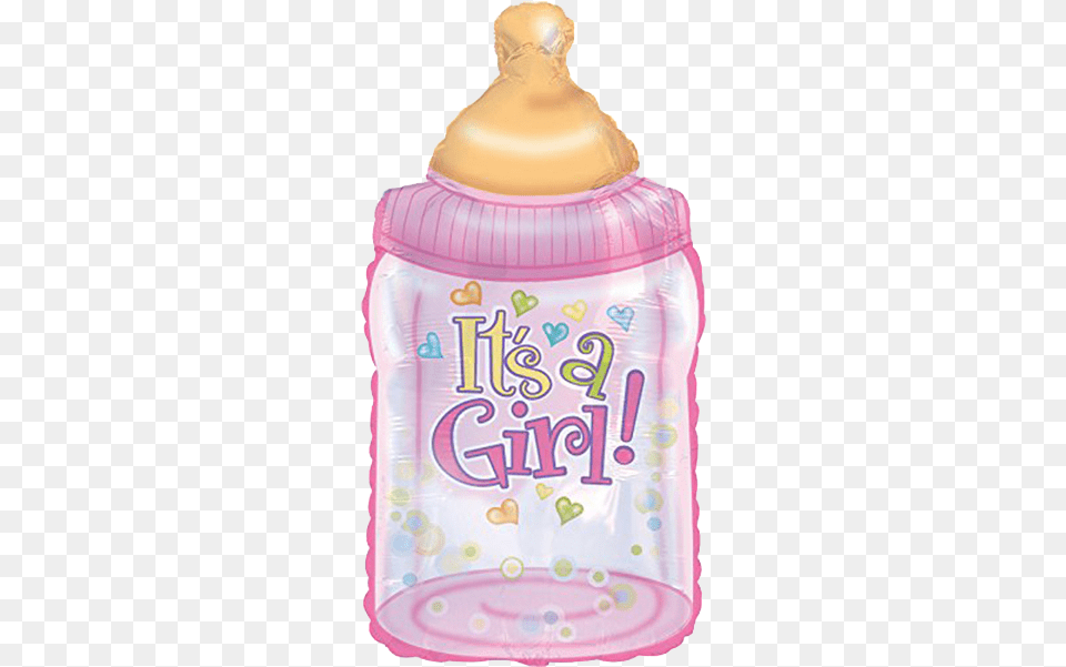 A Girl Hearts U0026 Bubble Bottle Balloon Baby Girl Air Filled Balloons, Birthday Cake, Cake, Cream, Dessert Free Transparent Png