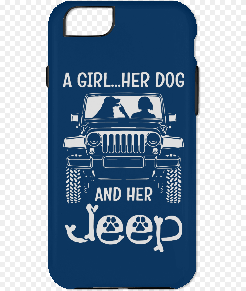 A Girl Her Dog And Jeep Phone Case Royal Iphone 6 Girl Her Dog And Her Jeep, Person, Text, Animal, Pet Free Transparent Png