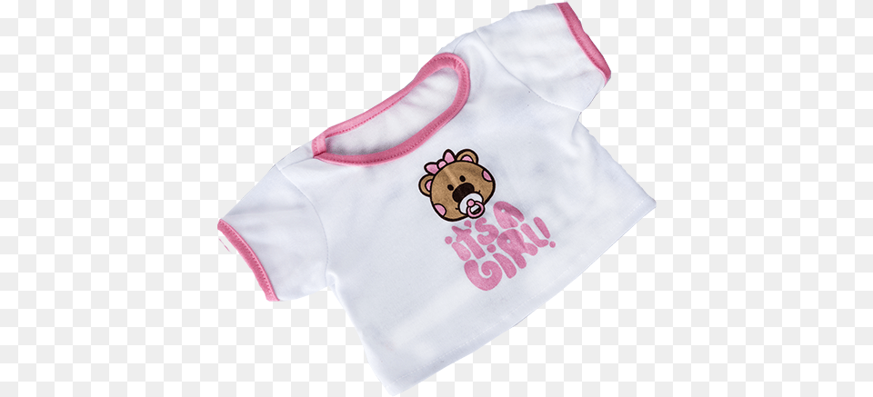 A Girl Its A Girl T Shirt Teddy Bear Clothes Fits Most, Clothing, T-shirt, Diaper Png Image