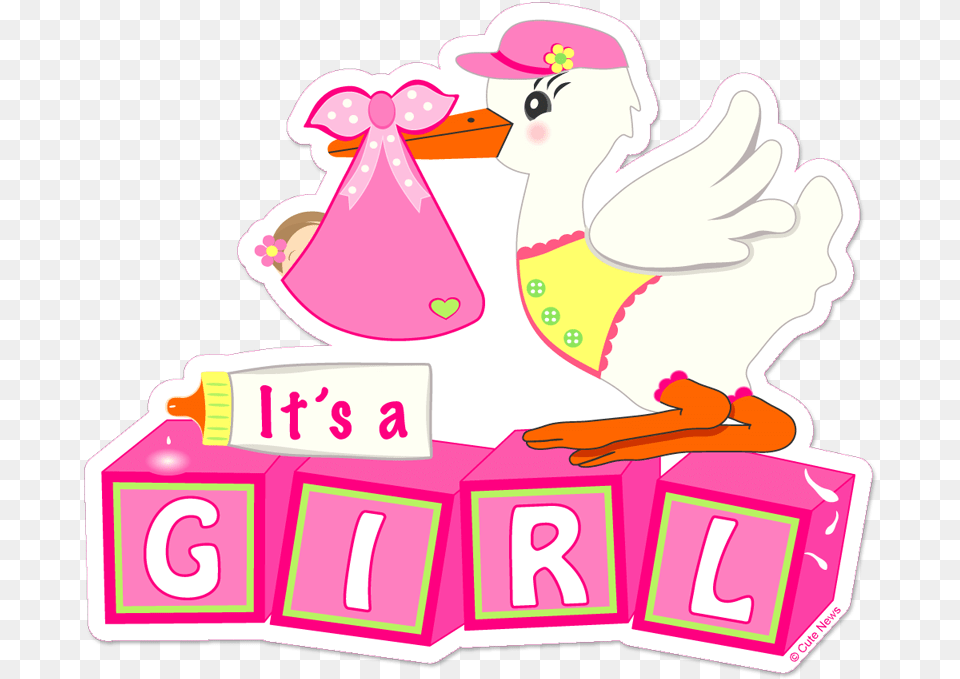 A Girl U201clandingu201d Stork Cute News Its A Boy, Clothing, Hat, People, Person Free Png Download