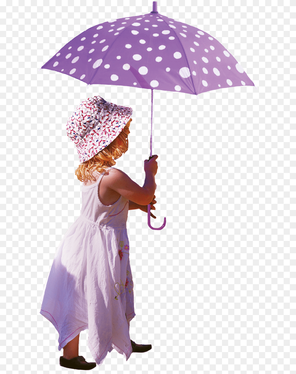 A Girl With An Umbrella Small Girl With Umbrella, Canopy, Person, Hat, Female Png Image