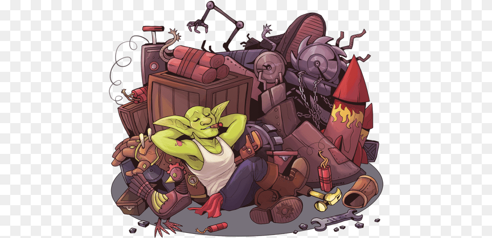 A Goblin And His Trash Art Done By The Always Impressive Goblin, Book, Comics, Publication, Cartoon Free Png Download