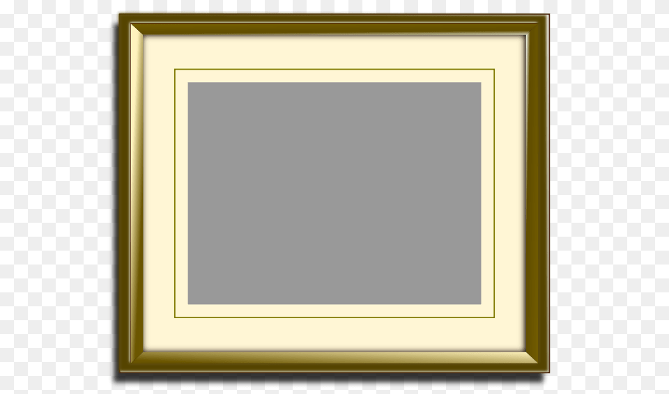 A Golden Frame Vector, White Board Free Png Download