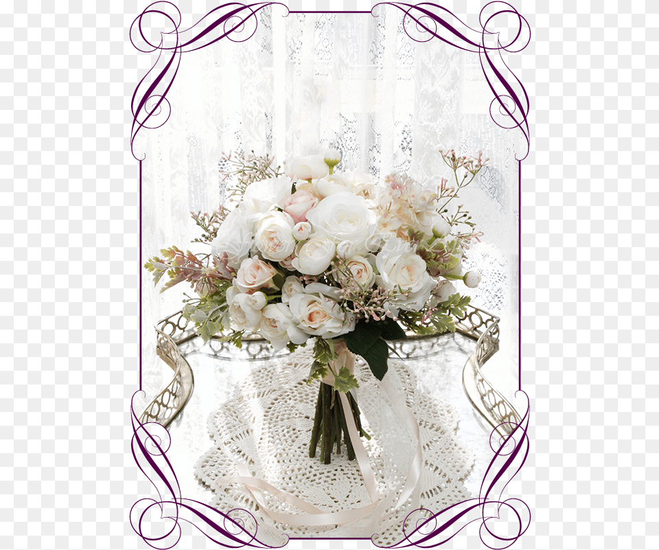 A Gorgeous Silk Artificial Bridesmaid Bouquet Posy Bridesmaids Rose Gold Bouquet, Art, Floral Design, Flower, Flower Arrangement Free Transparent Png