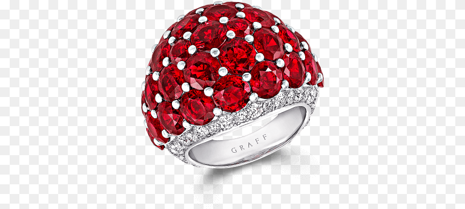 A Graff Bombe Classic Ring Featuring Round Rubies And Graff, Accessories, Jewelry, Diamond, Gemstone Png