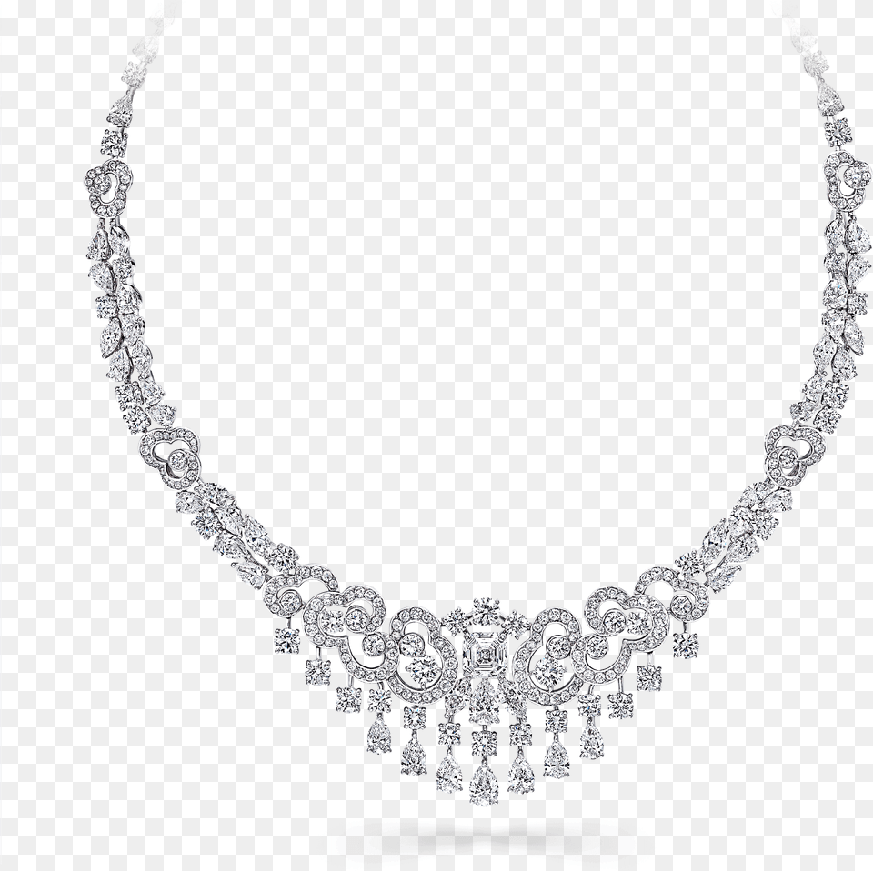 A Graff Nuage Diamond Necklace Graff Diamond Chain Necklace, Accessories, Gemstone, Jewelry Png Image