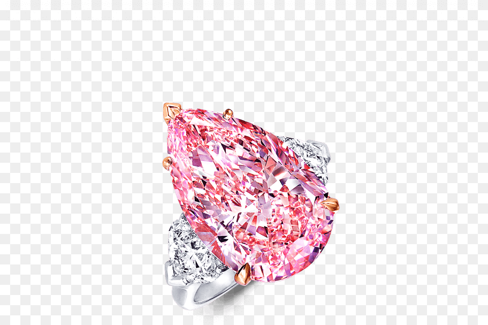 A Graff Ring Featuring A Fancy Vivid Pink Internally Graff Pink Rings, Accessories, Diamond, Gemstone, Jewelry Free Png