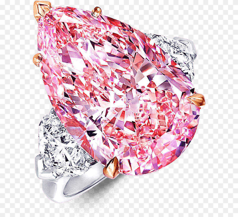 A Graff Ring Featuring A Fancy Vivid Pink Internally Graff Pink Rings, Accessories, Diamond, Gemstone, Jewelry Png Image
