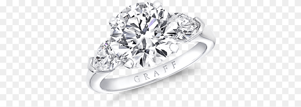 A Graff Round Brilliant Cut Diamond Promise Engagement Graff Round Diamond Ring, Accessories, Gemstone, Jewelry, Silver Free Png