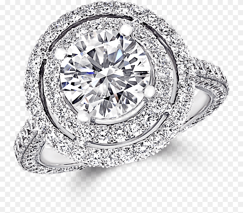 A Graff Round Brilliant Diamond Twin Constellation Brilliant Cut Diamond Ring Graff, Accessories, Gemstone, Jewelry, Silver Free Transparent Png