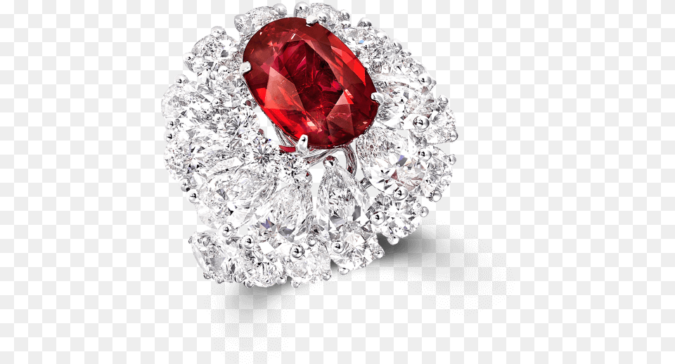 A Graff Ruby And Diamond Ring Featuring A Oval Shape Graff Oval Ruby Ring, Accessories, Gemstone, Jewelry, Chandelier Png