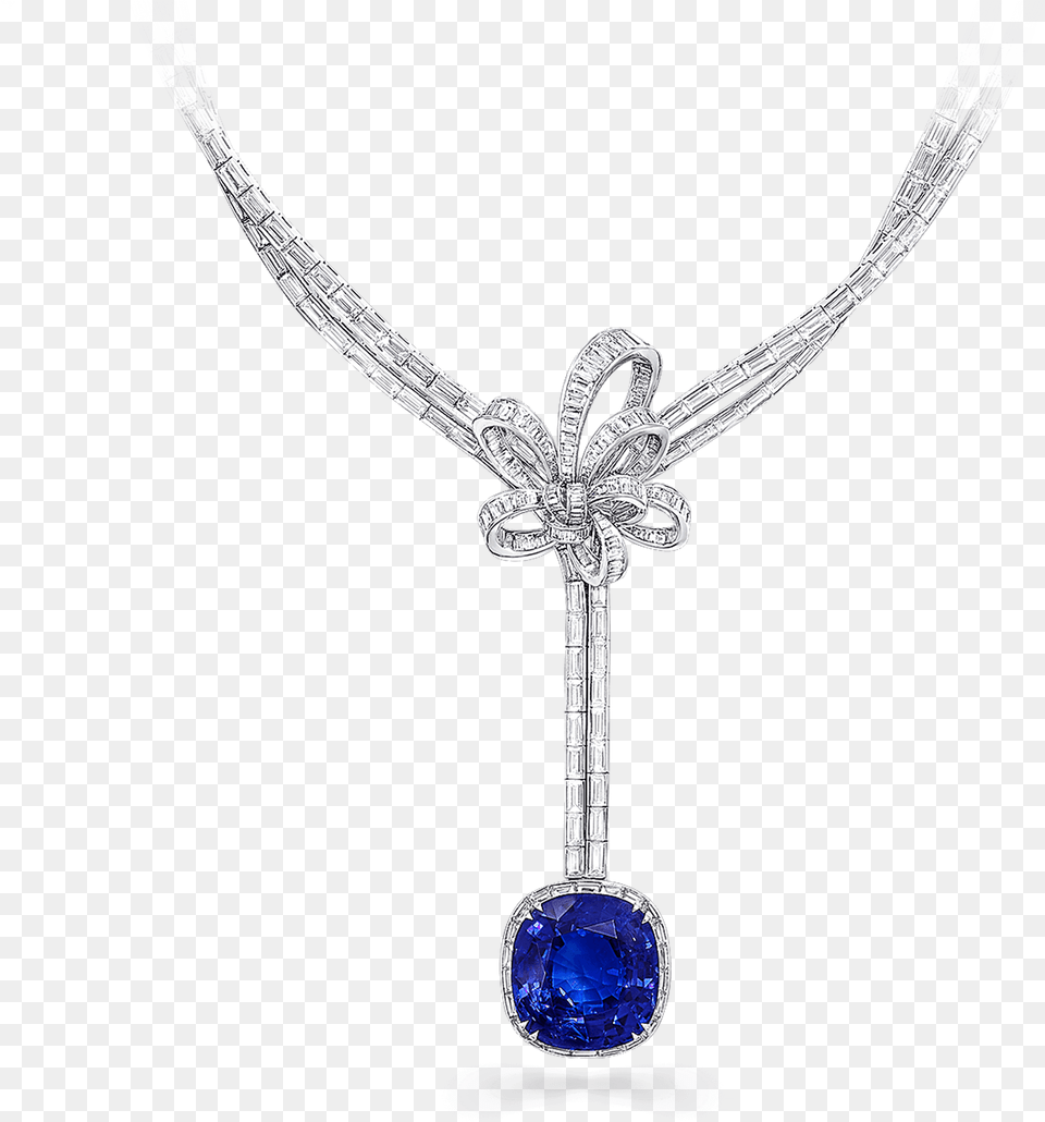A Graff Sapphire And Diamond Inspired By Twombly Necklace Locket, Accessories, Gemstone, Jewelry, Blade Free Png