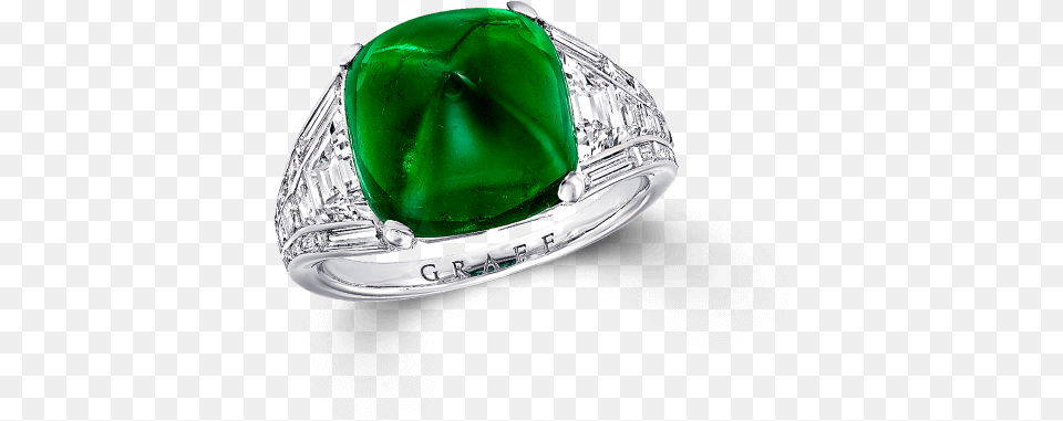 A Graff Sugarloaf Colombian Emerald And Diamond Ring Emerald, Accessories, Gemstone, Jewelry, Jade Free Png Download