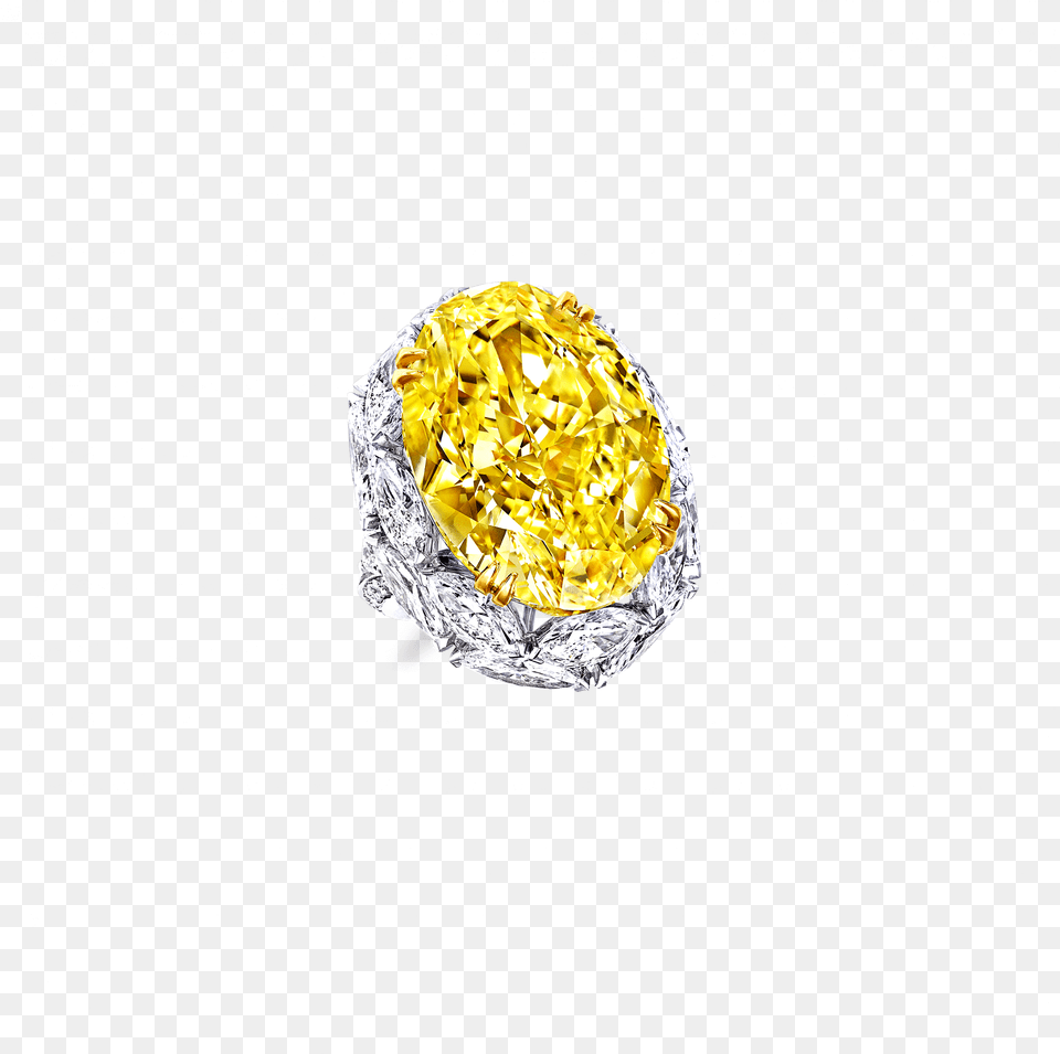 A Graff Yellow And White Diamond Ring Featuring A Fancy Diamond, Accessories, Gemstone, Jewelry Png
