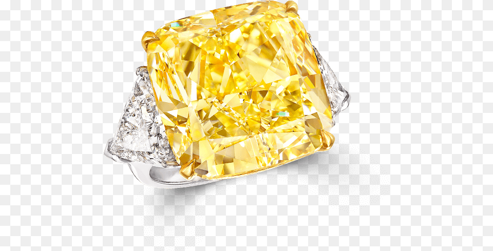 A Graff Yellow Diamond High Jewellery Ring Featuring Engagement Ring, Accessories, Gemstone, Jewelry Free Png Download