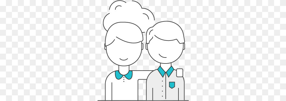 A Graphic Of A Woman With Her Arm Around A Mans Shoulder Cartoon, Accessories, Formal Wear, Tie, Person Free Transparent Png