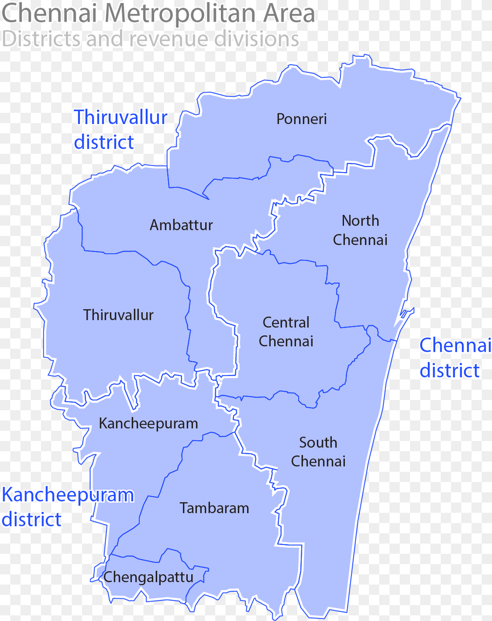 A Graphic Showing The Divisions Of The Chennai Metropolitan, Atlas, Chart, Diagram, Map Free Png Download