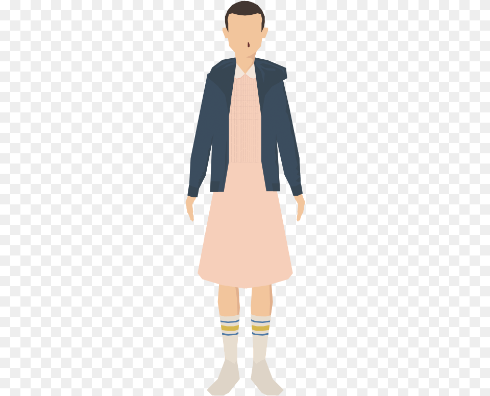 A Graphic Tribute To Stranger Things Cartoon, Clothing, Coat, Person, Teen Png