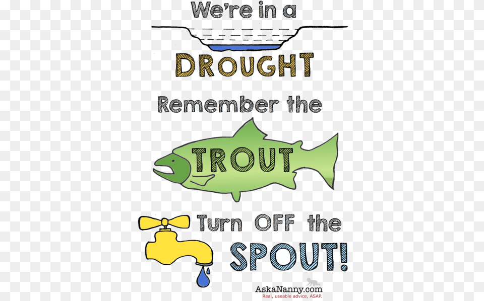 A Great Coloring Poster And A Reminder To Young Kids Drought Posters, Advertisement, Animal, Fish, Sea Life Free Png