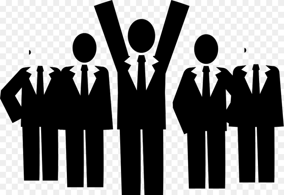 A Group Of People Corporate Communications Image, Stencil, Person, Silhouette, Crowd Free Transparent Png