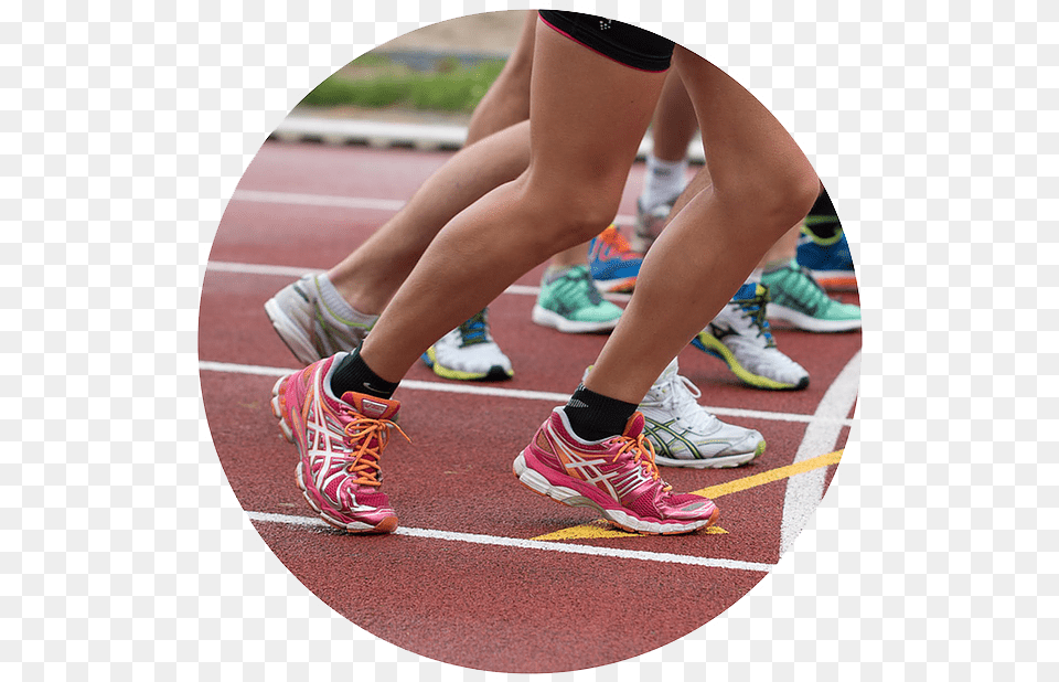 A Group Of Runners Prepare For A Race Sports, Clothing, Footwear, Shoe, Sneaker Free Png Download