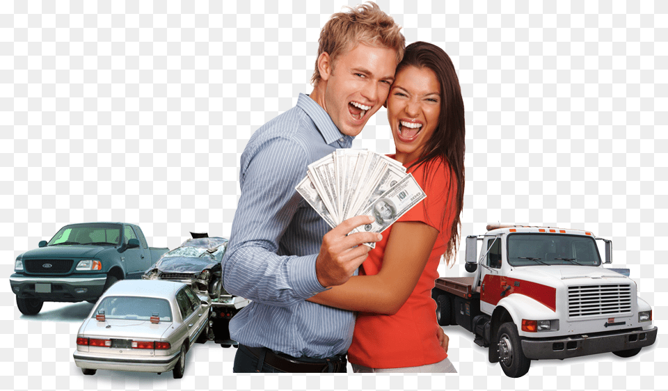 A Happy Couple Holding An Amount Of Money With Cars, License Plate, Car, Vehicle, Transportation Free Png