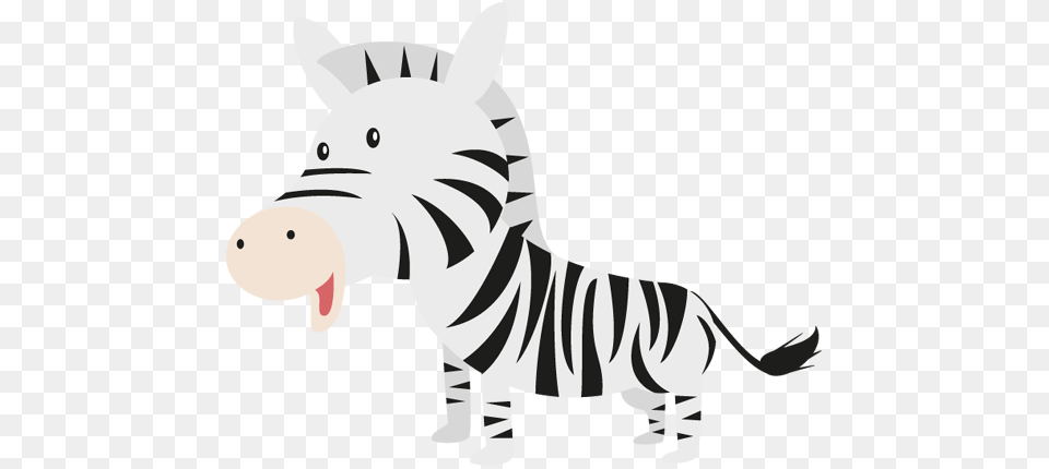 A Happy Zebra Cartoon Happy Animal Cartoon, Stencil, Mammal, Wildlife Png Image