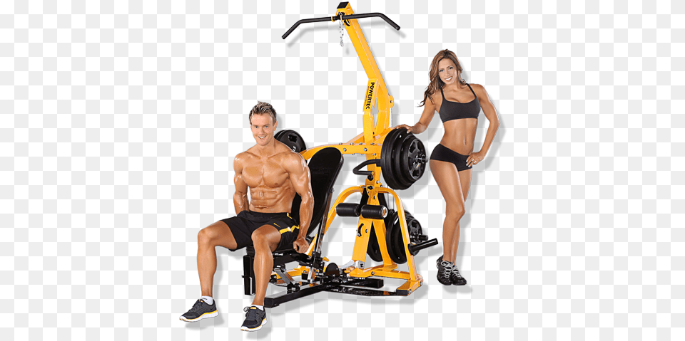 A Healthy Movement Powertec Workbench Levergym Black, Adult, Woman, Female, Person Free Png