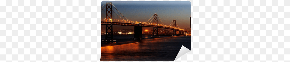 A High Resolution Stitched Of Bay Bridge Wall San Franciscooakland Bay Bridge, City, Metropolis, Urban, Suspension Bridge Png Image