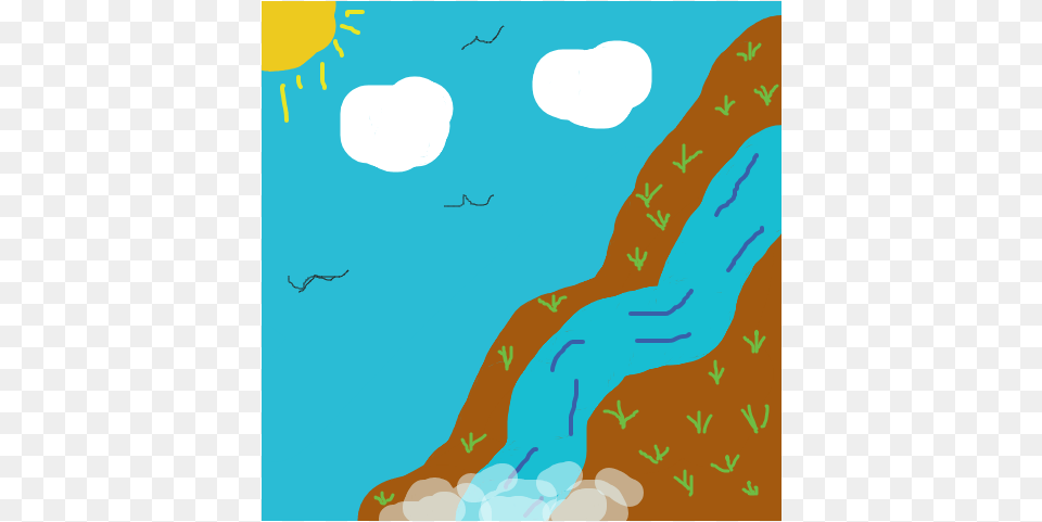 A Hill With A Waterfall The Online Comic Drawing Game Illustration, Water Sports, Water, Swimming, Sport Png