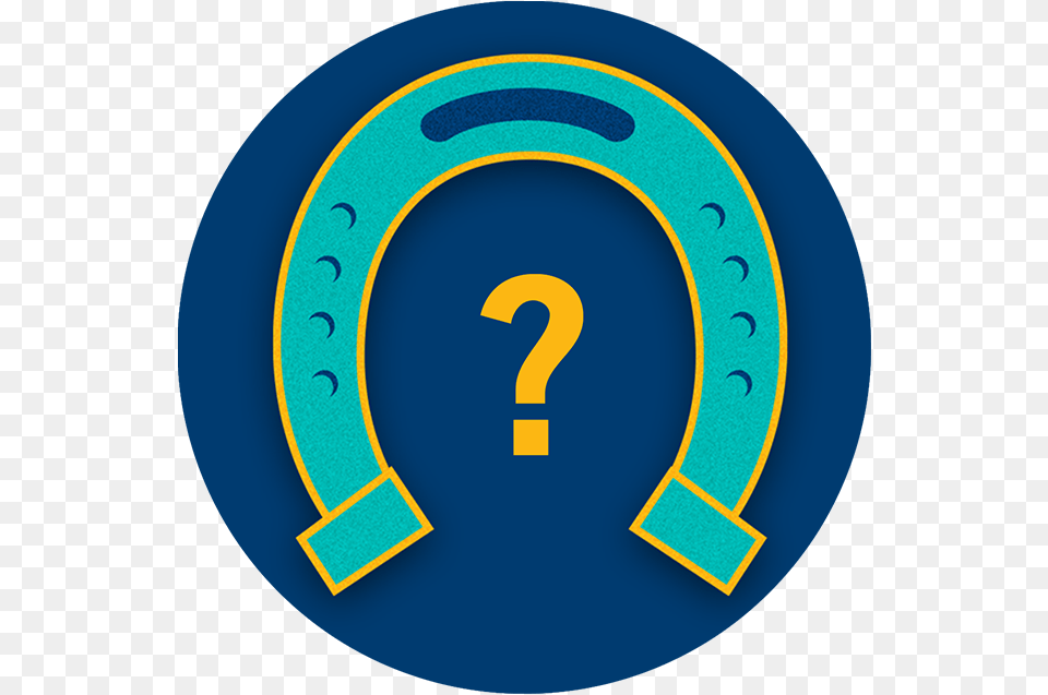 A Horseshoe With A Question Mark Below It Odds Png Image