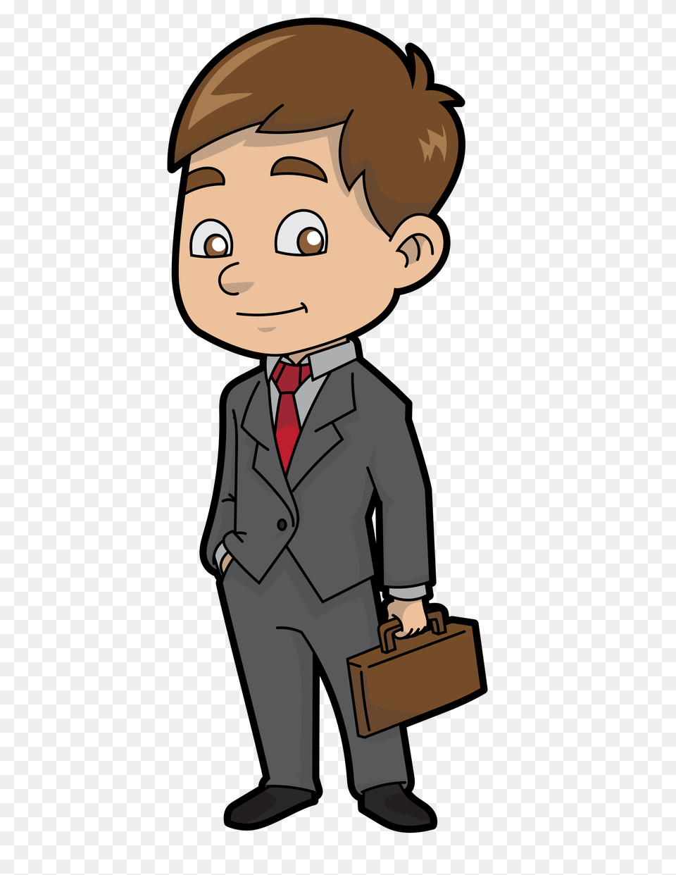 A Humble Cartoon Businessman, Bag, Formal Wear, Clothing, Person Free Png