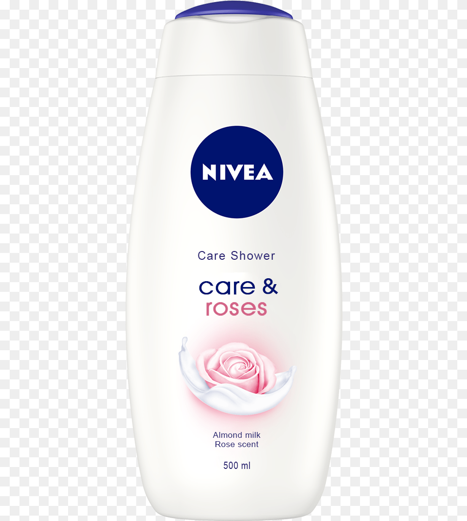 A Indulging Shower Cream With Moisturising Almond Milk Nivea Body Wash For Dry Skin, Bottle, Lotion, Flower, Plant Png Image