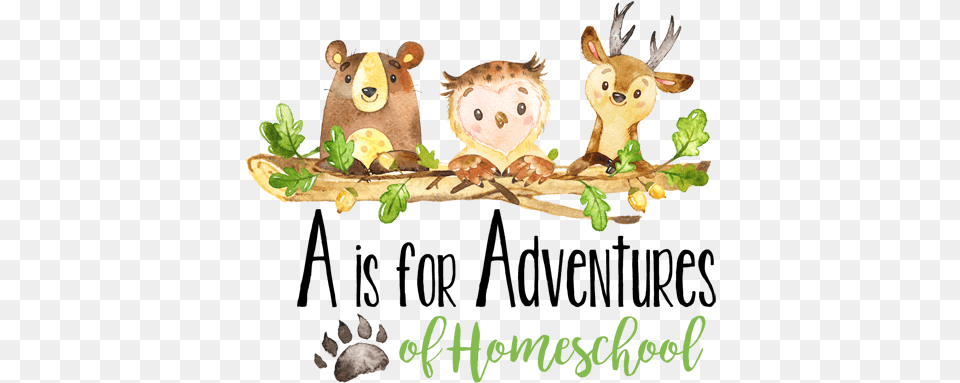 A Is For Adventures Of Homeschooling Waldtier Babyparty Danken Ihnen Karte, Plush, Toy, Food, Leaf Free Png Download