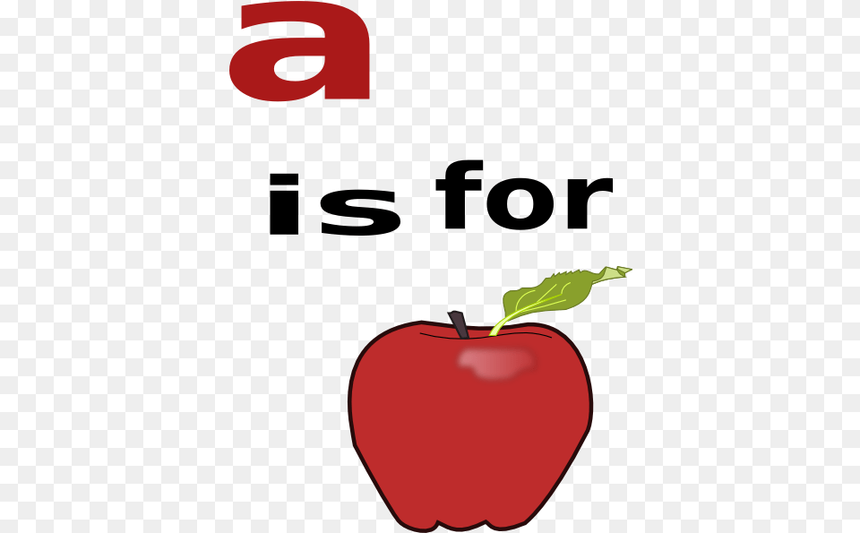 A Is For Apple Clip Art Vector Clip Art Apple Clipart, Food, Fruit, Plant, Produce Free Png Download