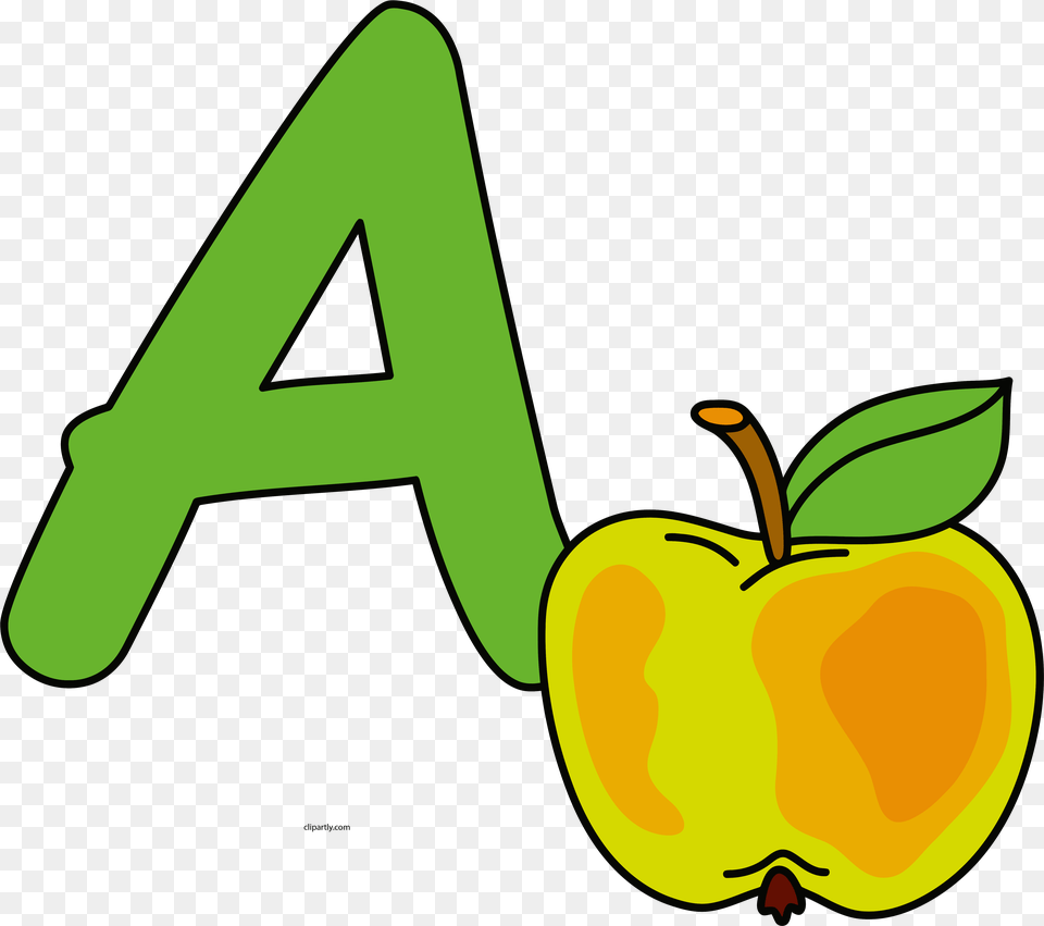 A Is For Apple Clipart Apple Clipart, Green, Food, Fruit, Plant Png Image