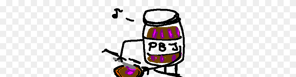 A Jar Of Peanut Butter Jelly Making Pbj Sandwich, Purple, Brush, Device, Tool Png