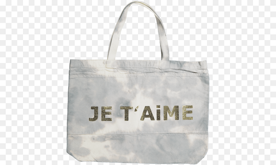 A Je T Aime Bag With Pockets In Gray With Gold Foil Tote Bag, Accessories, Handbag, Tote Bag, Shopping Bag Png