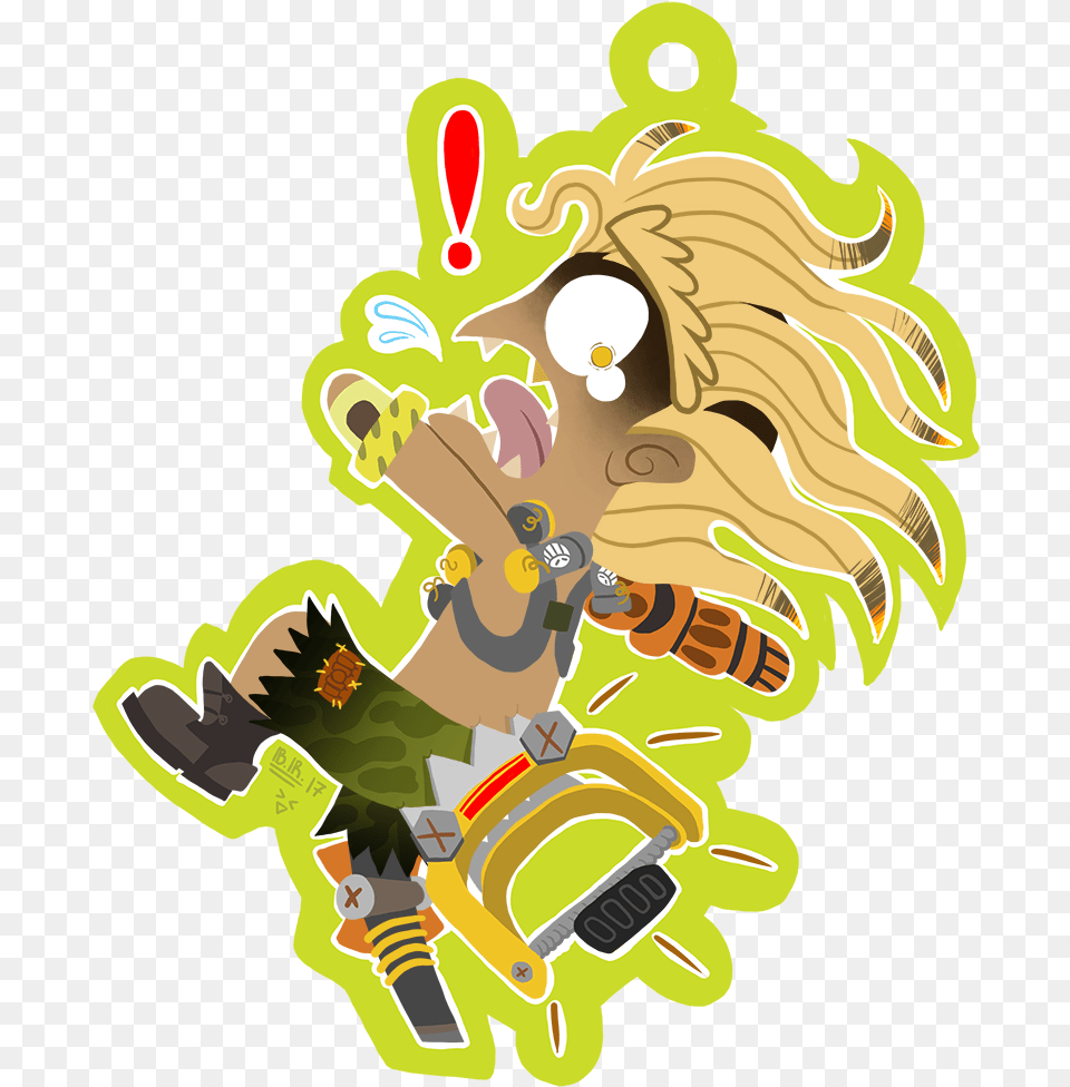 A Junkrat Christmas Ornament I Made For My Friend Bethany, Art, Graphics, Baby, Person Free Png