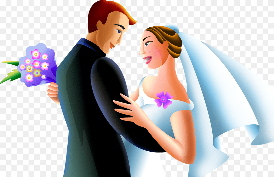 A Just Married Couple Came Home After The Luxurious Zhenih I Nevesta, Art, Graphics, Adult, Person Free Png