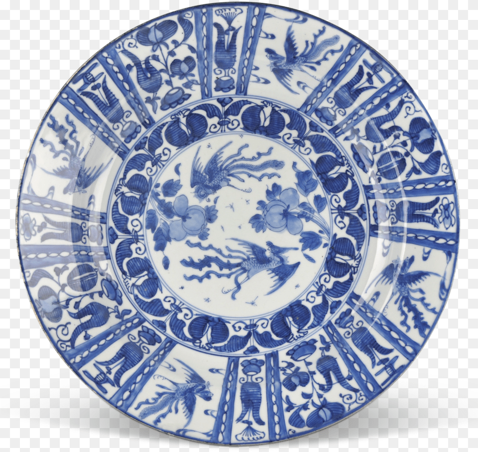 A Kangxi Period Kraak Style Charger Ii Blue And White Porcelain, Art, Plate, Pottery, Food Png Image