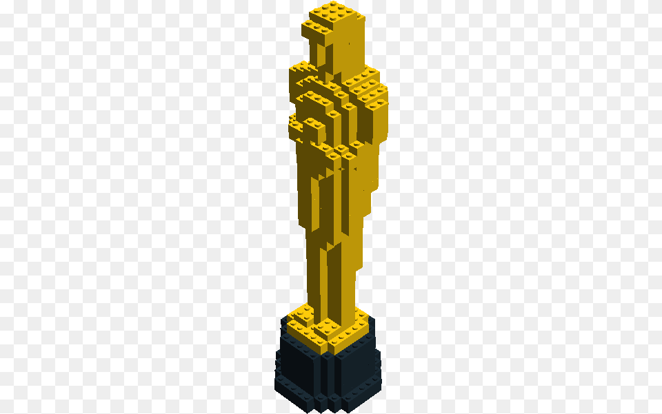 A Kind Redditor Recreated Nathan Sawaya39s Oscar Statuette Illustration, Gold Png Image