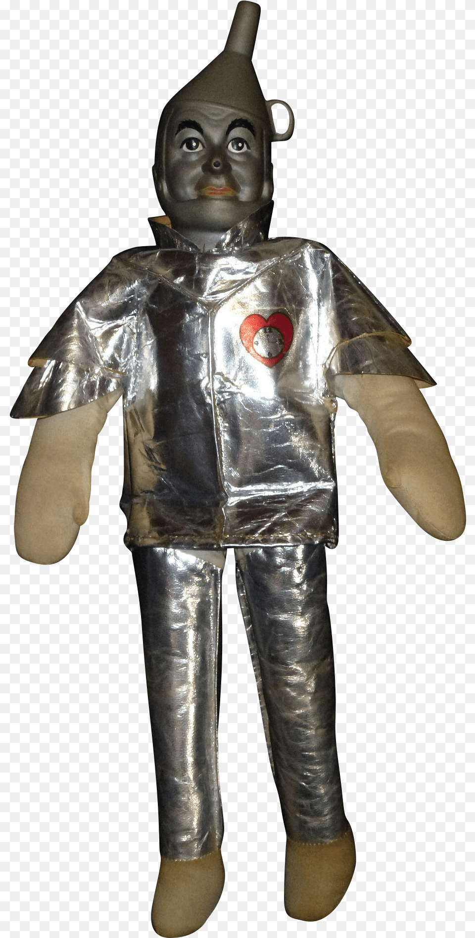 A Large Early Vintage Tin Man Doll From The Cuirass, Person, Face, Head Png