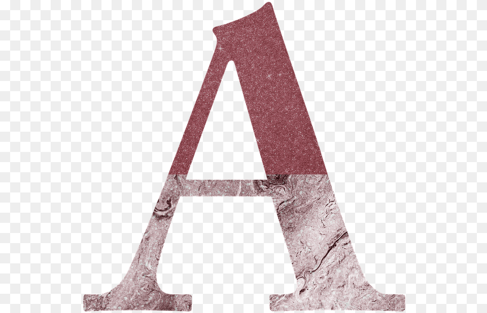 A Letter High Quality Image All Rose Gold Alphabet Letters, Text, Triangle Free Png