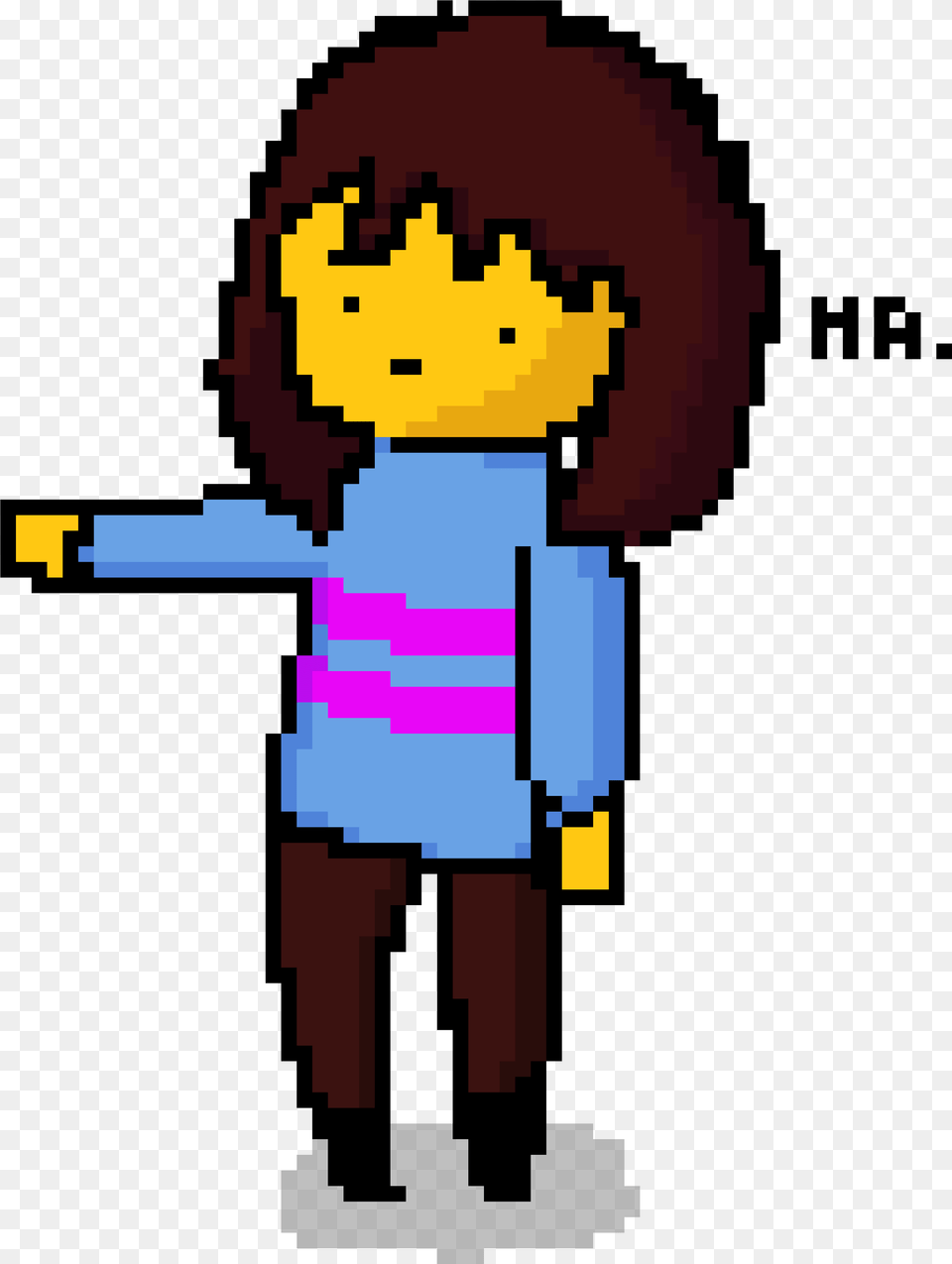 A Lil Frisk Pixel Art I Made Cc Cartoon, Cross, Symbol, Face, Head Free Transparent Png