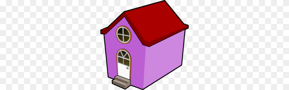 A Little Purple House Clip Art, Dog House, Mailbox Png Image