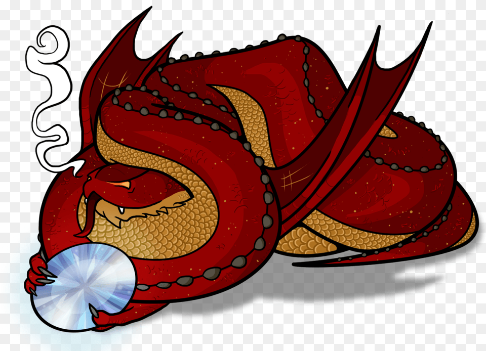 A Little Transparent Smaug Ling And His Arkenstone Illustration, Dragon Free Png