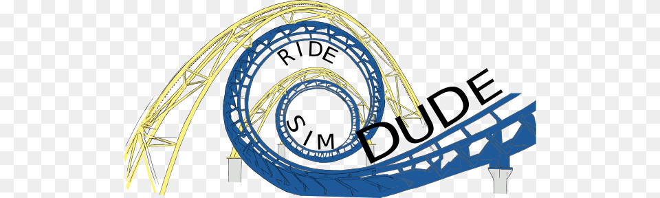 A Logo Copyrighted To Ride Sim Dude Clip Art, Amusement Park, Fun, Roller Coaster Free Png Download